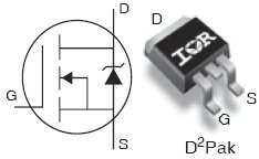 IRFS4620PbF, 200V Single N-Channel HEXFET Power MOSFET in a D2-Pak package